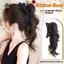 14 Inch Lông Tơ Xoăn Cao Đuôi Ngựa Tóc Tổng Hợp Thắt Nơ Tự Nhiên Vuốt Kẹp Tóc Không Dành Cho Nữ Mặc Mới