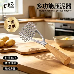 Hợp kim nhôm dày Hướng dẫn sử dụng Máy ép khoai tây nghiền Dụng cụ cán gia đình Thực phẩm bổ sung làm tiện ích nhà bếp NKTT