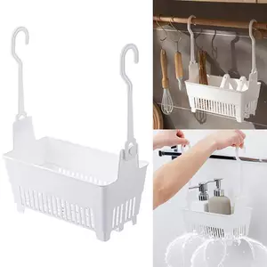 Giỏ đựng đồ maybest có móc treo Đồ dùng tắm gia đình sắp xếp cho nhà bếp gia đình Phòng tắm Nhà vệ sinh Hộp đựng đa chức năng {VN}