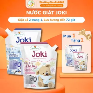 Khuyến mãi [MUA 1 TẶNG 1] Nước giặt xả JOKI 2.2L chính hãng, thơm nhẹ, an toàn cho da