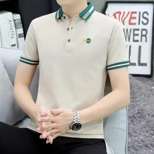 Áo thun nam ngắn tay Polo đáy Áo sơ mi nam mùa hè Ve áo sơ mi giản dị Áo thun nam hàng đầu E3CQ
