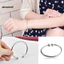 MIC _ Vòng đeo tay mở mạ bạc dành cho nữ Vòng tay hạt đơn giản