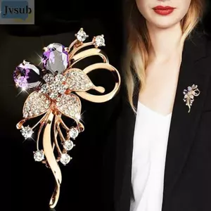 JVSUB Hoa Trâm Cài, Corsage Tinh Tế Cao Cấp, Thời Trang Kim Cương Giả Thanh Lịch Áo Len Chân Cho Áo Len Phụ Kiện