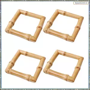 Bộ 4 chiếc nhẫn khăn ăn tre bằng gỗ, trang trí bàn đựng khăn ăn