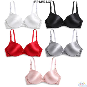 BRABRAAA Underwire Bra, Cốc Mịn Móc Đóng Push Up Bra, Tập Hợp Cánh Bên Có Thể Điều Chỉnh Dây Đeo Đệm Mềm Áo Ngực Hàng Ngày Mặc Hàng Ngày