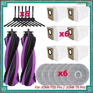 Dành Cho P20 Pro / T5 Pro Bộ Thay Thế Bao Gồm Bàn Chải Chính, Bàn Chải Bên, Vải Lau Nhà, Phụ Kiện Túi Bụi