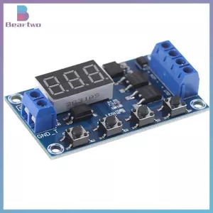 < beartwo > DC 6-30V Dual MOS LED Công tắc rơle trễ thời gian kỹ thuật số Bảng mạch mới