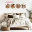 4 Tường Gỗ Bohemian Treo Tường Nghệ Thuật Trang Trại Bohemian Sân Trang Trí Hình Tròn Treo Tường Trang Trí
