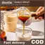 Doutie 75ml Kính Chịu Nhiệt Espresso Cốc Đo Đôi Miệng Ly Sữa Bình Có Tay Cầm Cân Kính Đo Cốc VN