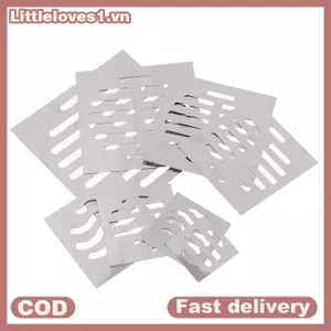 Littleloves1 Thép Không Gỉ Thoát Sàn Lưới Nắp Vuông Lỗ Thoát Nước Tắm Tóc Bắt Lọc Chặn Nhà Bếp Phòng Tắm Phần Cứng VN