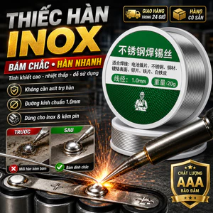 🔥sốc🔥Dây thiếc hàn inox tinh khiết cao|Thiếc hàn lõi thuốc nhiệt thấp cho inox| Dây hàn inox chống gỉ dùng cho bật lửa