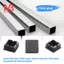 Bàn vuông Ghế Chân Ống Ống Chân Chèn Nắp 25mmx25mm 20 chiếc Đen
