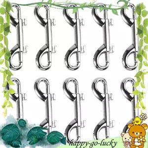 10 gói 88mm Hợp kim kẽm Lặn biển hai đầu Bu lông, Carabiners nhanh hình chữ B