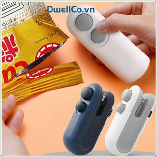 DWELLCO hàn nhiệt mini 2 trong 1, bịt kín chân không sạc lại, hàn túi nhựa, niêm phong đồ ăn nhẹ