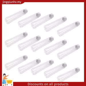 15 Ống nghiệm nhựa 110Ml, Ống thử phẳng trong suốt, Ống thử nhựa có mũ đựng kẹo, đậu, trang trí tiệc