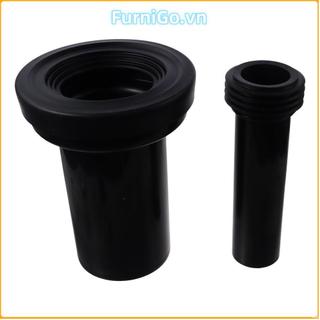 FURNIGO 2 Bộ Phận Vệ Sinh, Ống Kết Nối Nhà Vệ Sinh Gắn Tường Vít, Ống Chất Thải Nhà Vệ Sinh PP Màu Đen