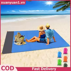 XUAN Đi Biển Chăn Chống Cát 200 X 140cm Thảm Đi Biển Chống Thấm Nước Nhẹ Dã Ngoại Chăn Cho Du Lịch Đi Bộ Đường Dài Thể Thao VN
