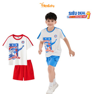Đồ bộ thun tay ngắn Superman DC bé trai Rabity 160.003