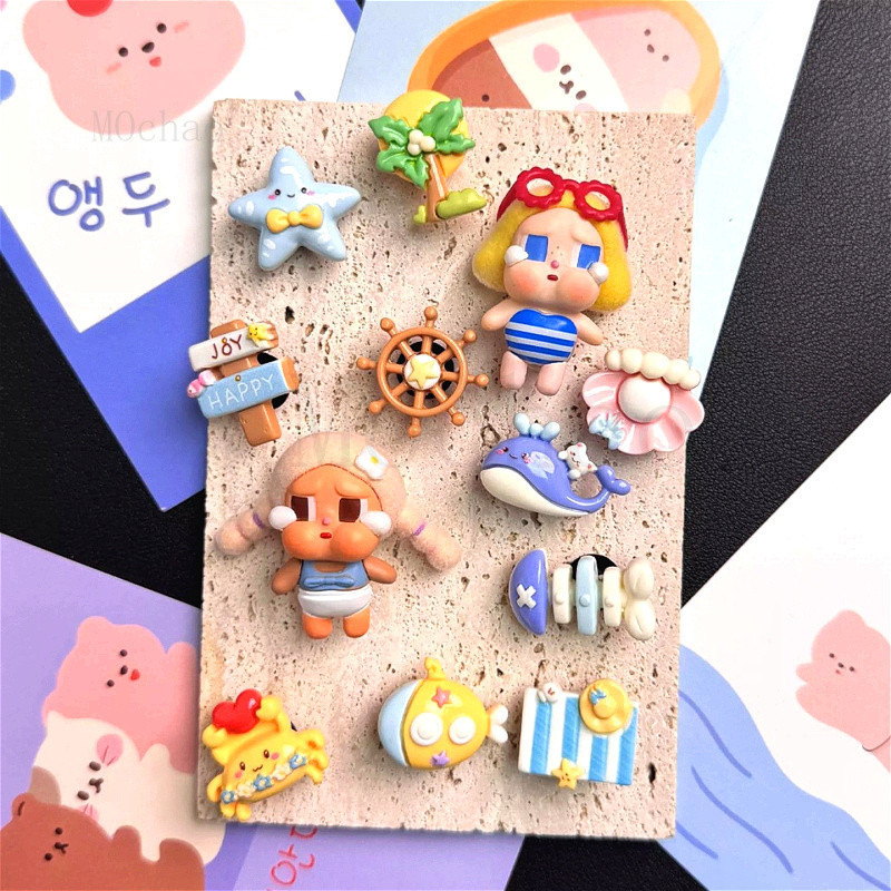 Bộ 11 con NEW【Jitbitz】sticker charm 2d/3d dép Sục,  phụ kiện gắn giày dé｜Charm Dép Crocs、dép cá sấu