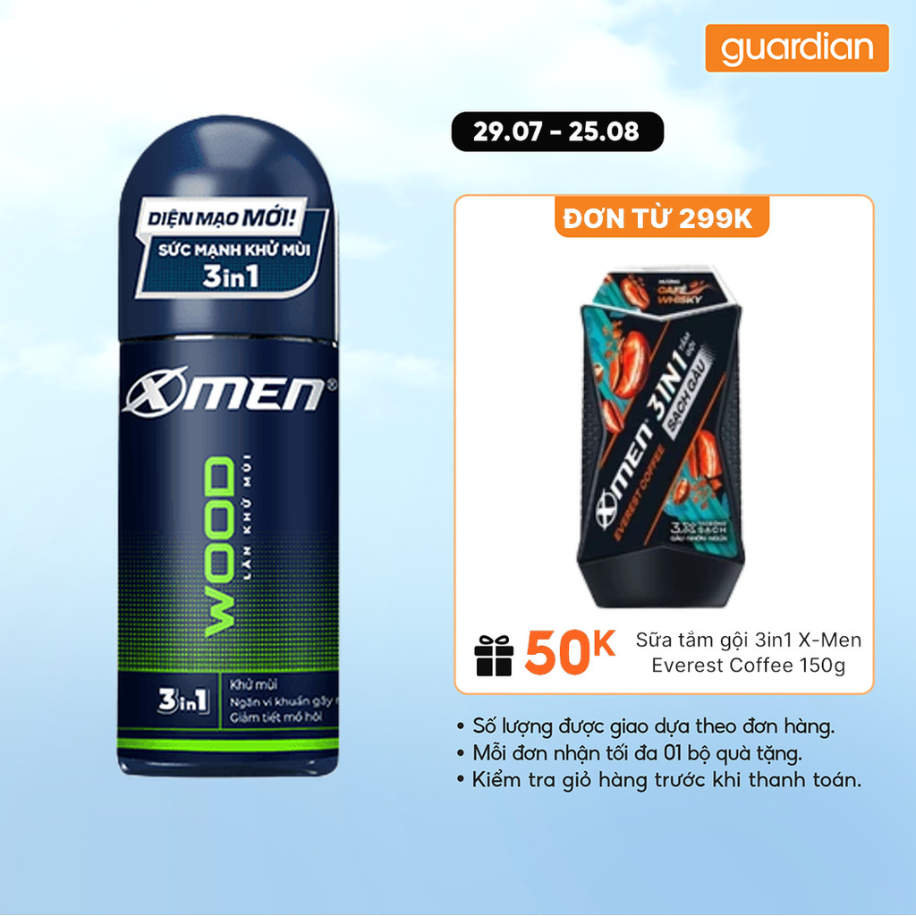 Lăn Khử Mùi X-men Wood 50ml