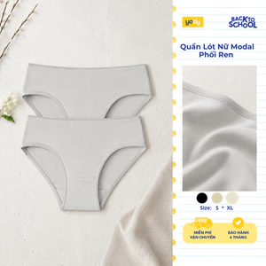 [COMBO 2] Quần lót nữ Yody, quần chíp cotton modal phối ren nhỏ TRA WCUN26A008