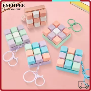 Bàn phím đồ chơi EYEHPEE Fidget, Màu sắc ngẫu nhiên Móc khóa kiểu nút đồ chơi, Nút bàn phím vui nhộn được lắp ráp tự do Đồ chơi giảm căng thẳng Thiết kế chín phím Sử dụng văn phòng