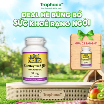 TPBVSK Coenzyme Q10 Traphaco Hỗ trợ: Bảo Vệ Sức Khoẻ Tim Mạch, Dùng Được Cho Người Lớn Tuổi Hộp 60 Viên Nang Cứng