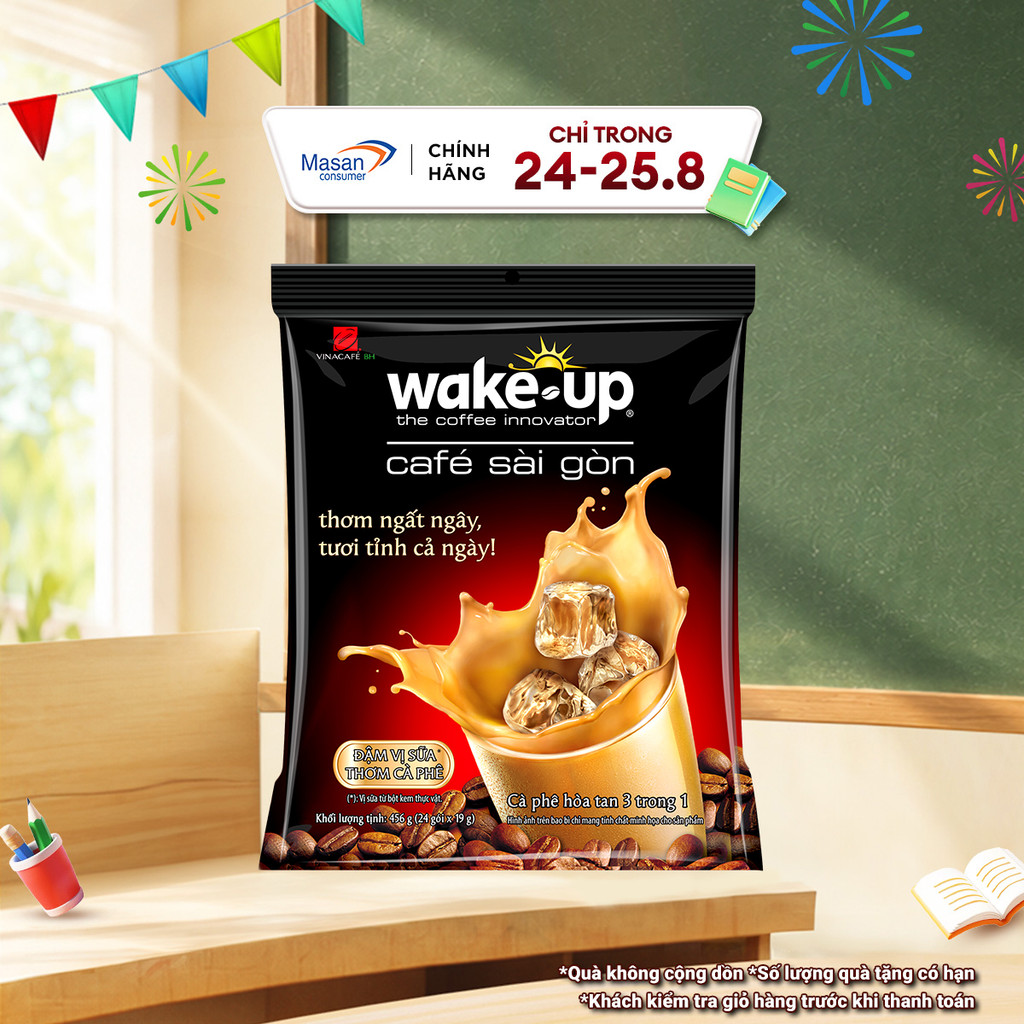 Cà phê Wake up Sài Gòn – Túi 24gói x 19gr