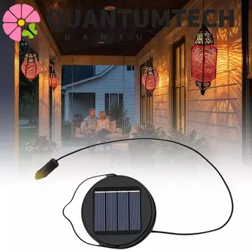 Đèn thay thế đèn năng lượng mặt trời QUANTUMTECH, Đèn treo LED năng lượng mặt trời chạy bằng năng lượng mặt trời DIY, Đèn chiếu sáng con đường màu đen 400Mah Đèn trang trí năng lượng mặt trời ngoài tr