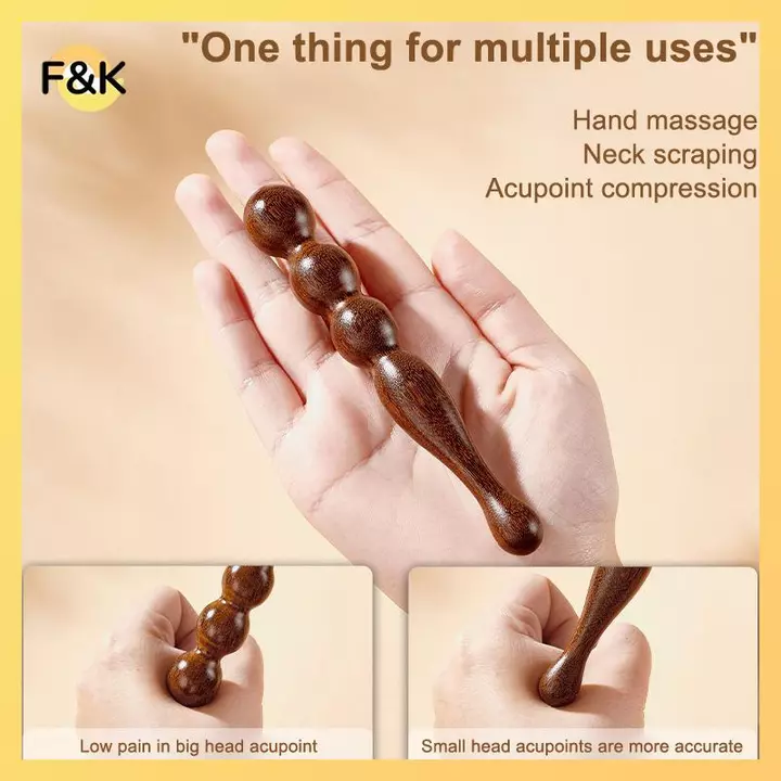 Dụng cụ massage bằng gỗ F & K Sti Dụng cụ mát xa gỗ đàn hương tự nhiên Dụng cụ bấm huyệt để thư giãn toàn thân Massage chân mô sâu.