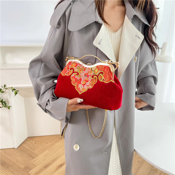Túi xách nữ phong cách Trung Quốc Túi đeo chéo Sườn xám Túi sàn catwalk Túi ăn tối Túi xách nữ phong cách Trung Quốc Túi xách Túi vàng Túi đeo vai Túi đeo chéo – 4