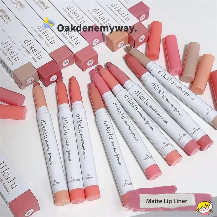 Bút kẻ môi mờ OAKDENEMYWAY, Bút chì son môi đường viền môi chống thấm nước 10 màu, Son bóng môi tự nhiên lâu trôi quyến rũ