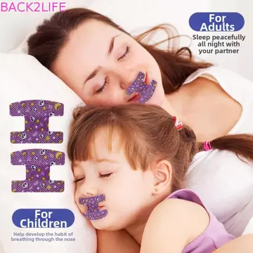 BACK2LIFE 20 / 30 Miếng Dán Chống Thở, Cải Thiện Mũi Giảm Tiếng Ồn Ngủ Ban Đêm Chỉnh Sửa Miếng Dán, Ngủ Cách Âm 20 / 30 Chiếc Băng Miệng Gấu Hoạt Hình Trẻ Em Người Lớn