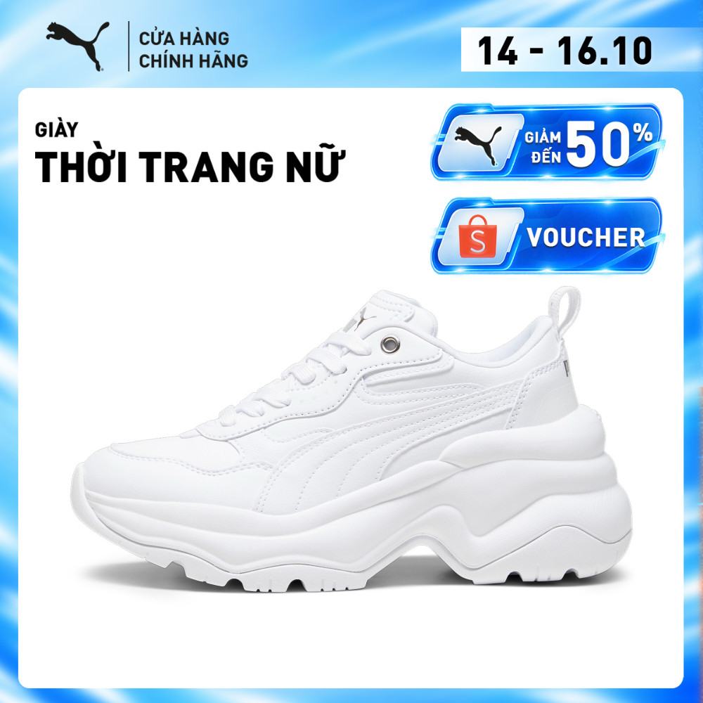 Giày Thời Trang PUMA Nữ Cilia Wedge White-Silver Màu Trắng