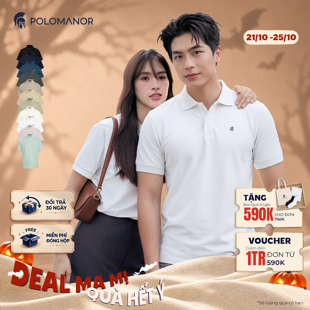 [BEST SELLER] Áo polo nam BASIC SYMBOL, POLO QUỐC DÂN vải cá sấu cotton interlock - POLOMANOR