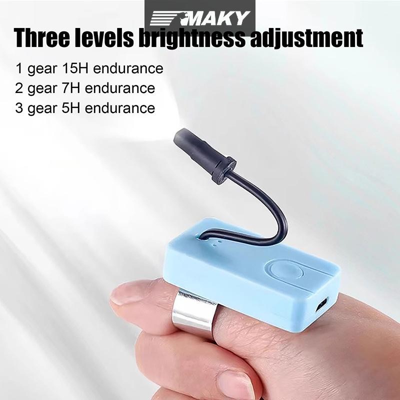 Newwellknownepic Màu Hồng Thiết Thực Dụng Cụ Chọn Tai LED Ngón Tay Cái Chọn Vật Dụng Loại Bỏ Sáp Sạc Độ Sáng Ba Cấp Đèn Earpick VN