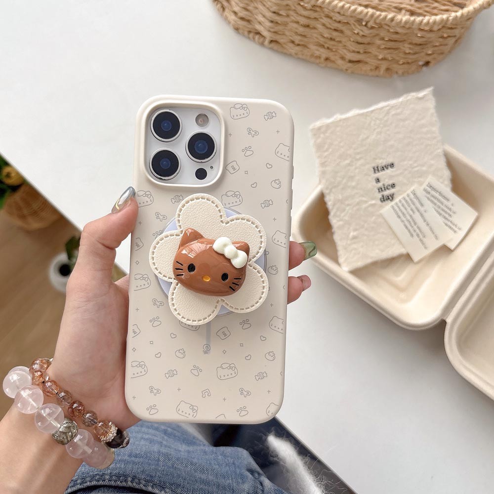 Ốp lưng TPU Tương thích với iPhone 13 14 14Pro 14ProMax 15 15Pro 15ProMax 16 16Pro 16ProMax 17 17Pro 17ProMax Vỏ nam châm họa tiết mèo phẳng