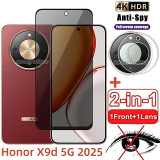 Kính Cường Lực Riêng Tư 2in1 Cho Honor X9D X 9d X9C HonorX9C 4G 5G 9H Full Cover Chống Gián Điệp Kính Riêng Bảo Vệ Màn Hình Cho HonorX9d 2025 Mặt Sau Ống Kính Máy Ảnh Phim