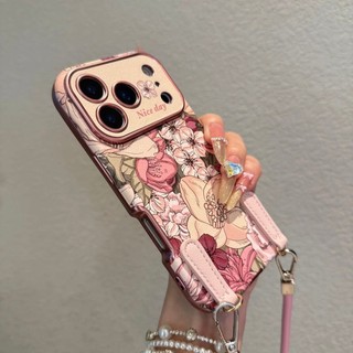 Sang Trọng Retro Tranh Sơn Dầu Cánh Hoa Cửa Sổ Lớn Ốp lưng iPhone17 16 15 14 13 12 11 Pro Max Chống Sốc Bảo Vệ Camera Ốp Lưng Mềm Chống Rơi