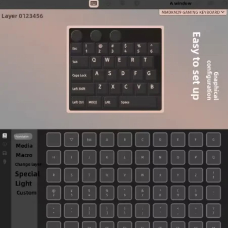 MMD KM29 Aluminum Mechanical Numeric Keyboard Wireless Tri-Mode with Knob One Handed Keyboard 29Keys Designer Keypad Hot-swap QMK/VIA Custom KM-29