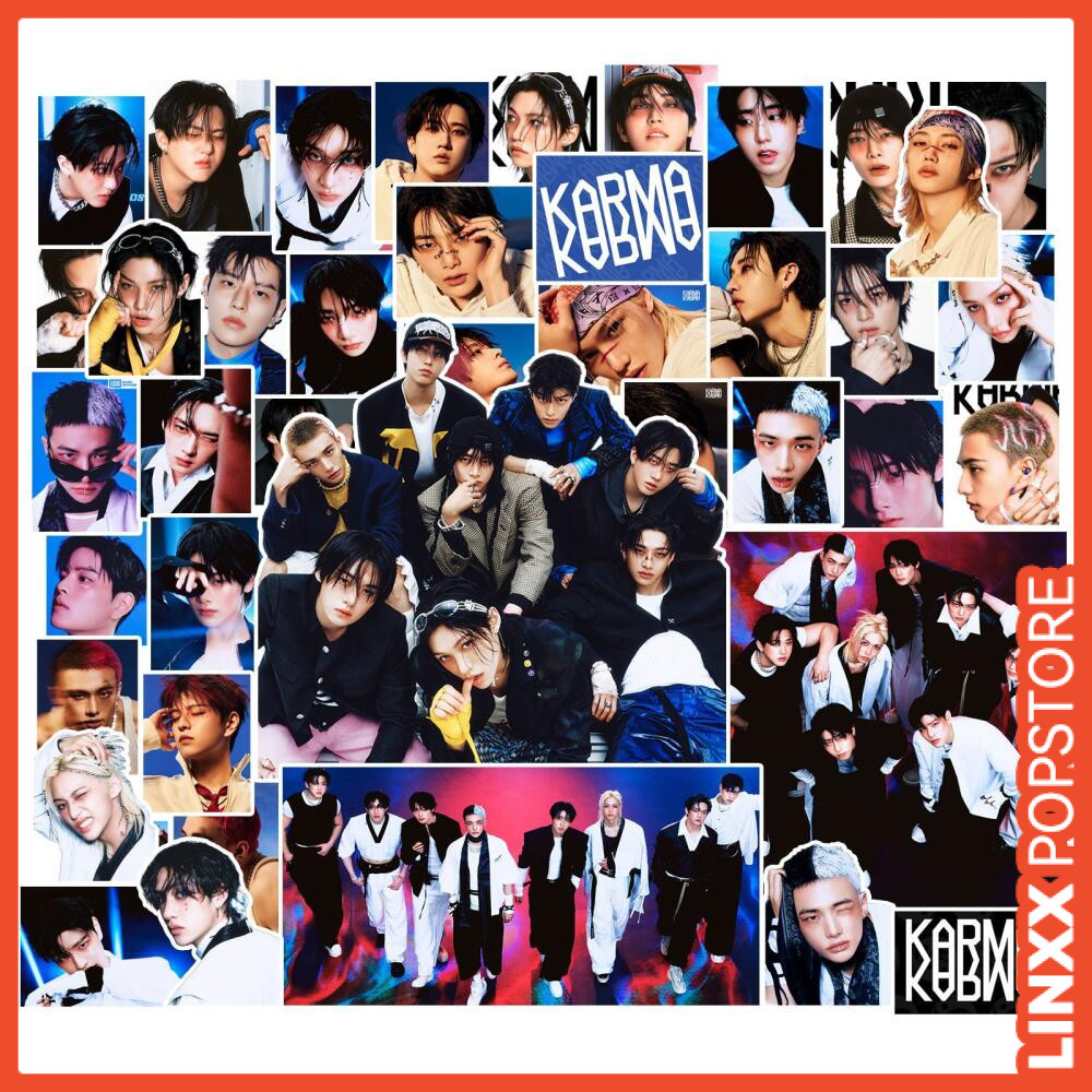 LINXX 100 Chiếc Đi Lạc Trẻ Em KARMA Album Mới Dán Kpop Bé Trai Ban Nhạc Người Hâm Mộ Sưu Tập Hàng Hóa Quà Tặng