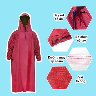 Áo mưa bít vải dù liền thân dùng cho 1 người - tiện dụng, siêu bền