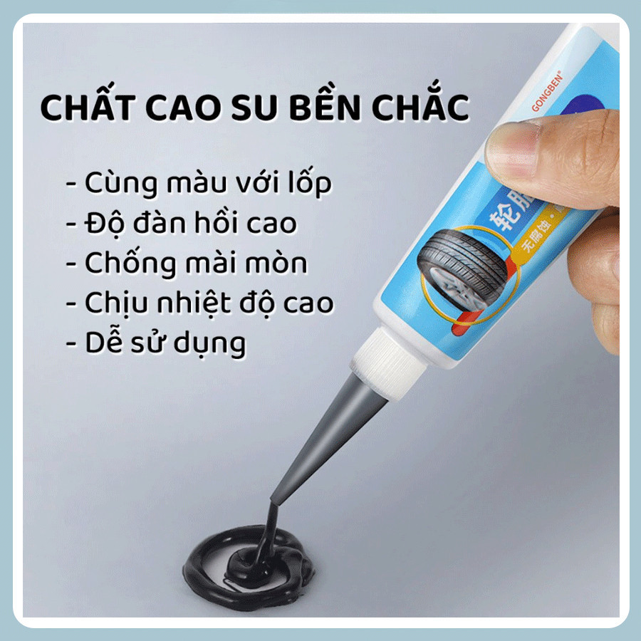 【COD】"Keo trám vá lốp công nghệ Nhật Bản cao cấp với khả năng đàn hồi vượt trội và chịu nhiệt độ cao cho mọi loại lốp xe