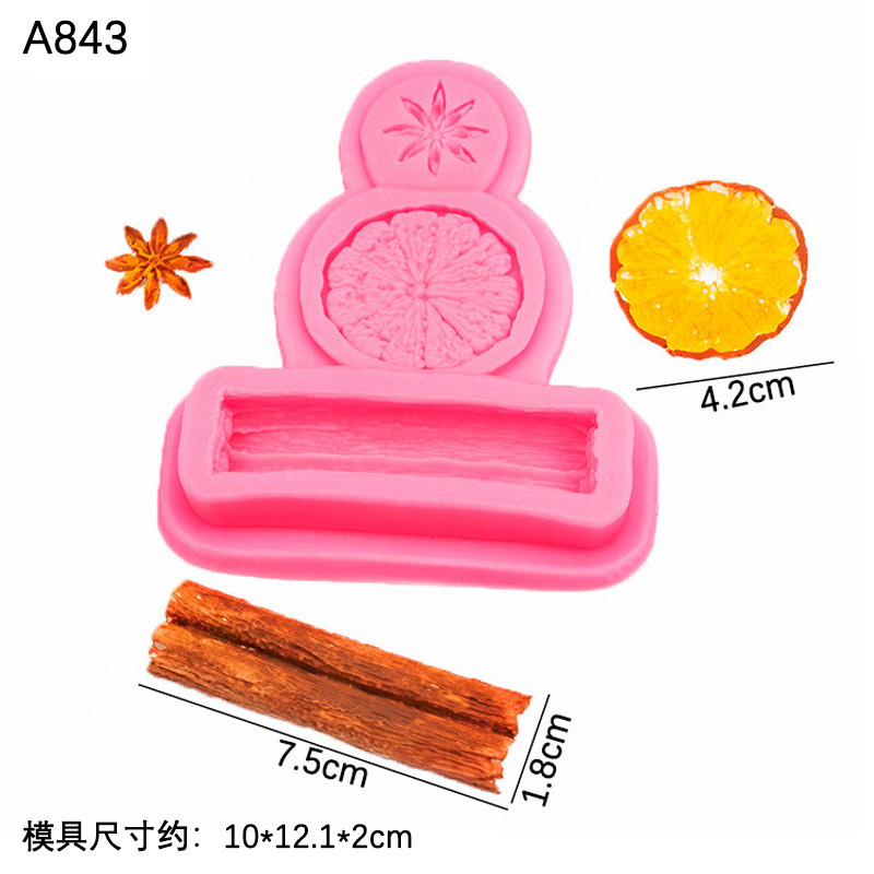 Quế Ngôi Sao Anise Chanh Lát Khuôn Silicon Fondant Bánh Trang Trí Khuôn Socola Lẩu Đế Series Khuôn