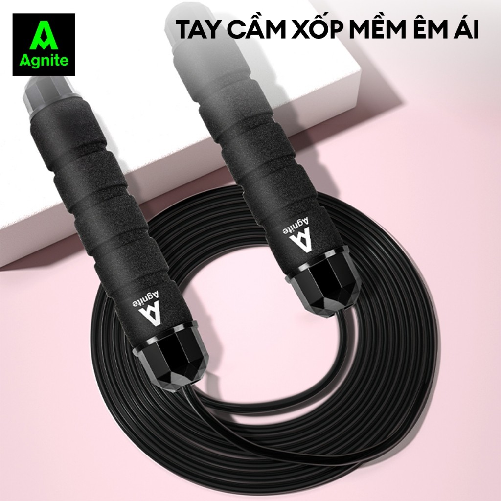 Dây Nhảy Tập Thể Dục Agnite Giảm Cân Đốt Mỡ Bụng Lõi Thép Đàn Hồi Có Tạ 2.8m Gym Tại Nhà Giá Rẻ