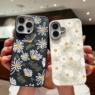 Ốp Điện Thoại In Hoa Trắng Cho OPPO A6 A5 A3 Pro A6X A6i A5X A3X A5i A60 A18 A38 A58 A78 4G 5G Kết Cấu Da Chống Sốc TPU Silicon
