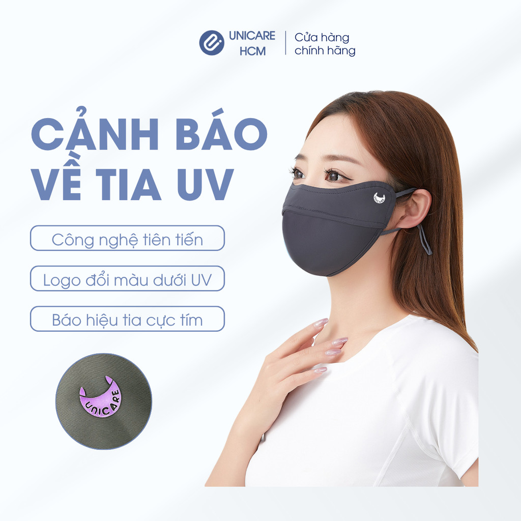 [Combo 3 chiếc] Khẩu trang UV-Proof UniCare chính hãng, vải mềm mịn, chống nắng, chống UV 99% | BigBuy360 - bigbuy360.vn