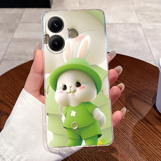 Ốp điện thoại Cho Xiaomi Redmi Turbo 4 Pro / Poco F7 5G Ốp điện thoại Trong Suốt Sang Trọng Dễ Thương Thỏ Tình Yêu Họa Tiết Ngộ nghĩnh Vỏ Silicon TPU Mềm