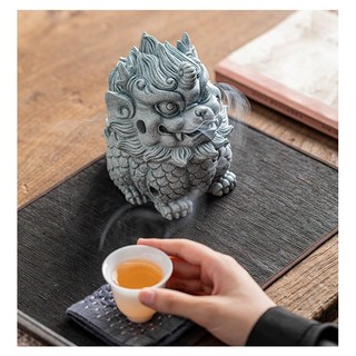 Lư Hương Xông Trầm, Đốt Nhang Trầm Bằng Đá Sa Thạch Tạo Hình Kỳ Lân
