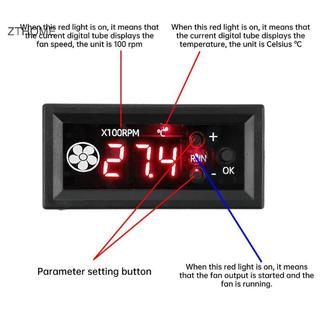 ZTHOME 1 Bộ 12V3A Màn Hình Kỹ Thuật Số Tốc Độ Khung Xe Giảm Tiếng Ồn 4 Dây Quạt Điều Khiển Nhiệt Độ Bộ Điều Khiển Tốc Độ HOT
